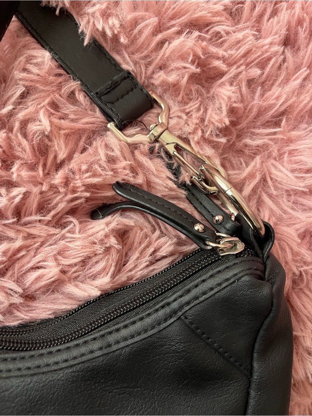 Rosetti Black Shoulder Bag with Gold-Tone Accent - Picture 3 of 8